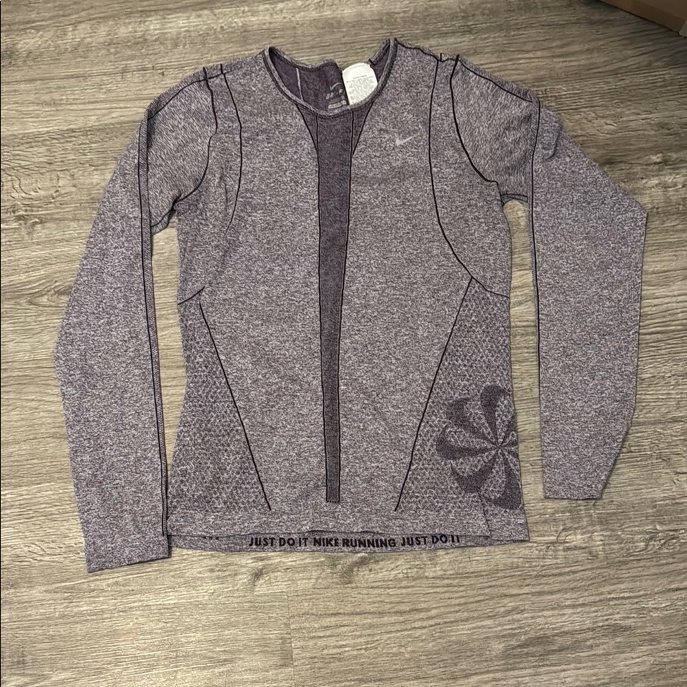 Nike Purple Fitted Long Sleeve Hoodie